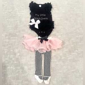 New! Ella Jackson :: My First Black Dress + Houndstooth Tights + Tutu Set